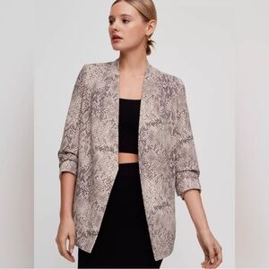 Aritzia Babaton Macauley Power Blazer - Snakeskin Print